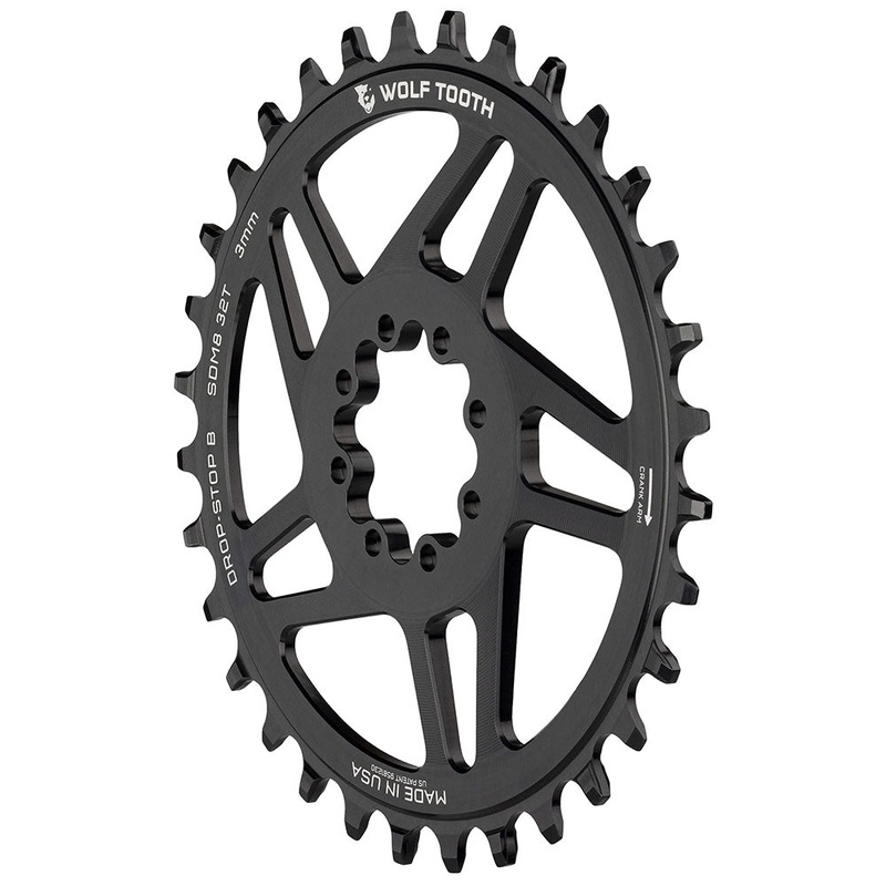 Direct Mount Chainring – 30t SRAM Direct Mount Drop-Stop B For SRAM 8-Bolt Cranksets 3mm Offset BLK