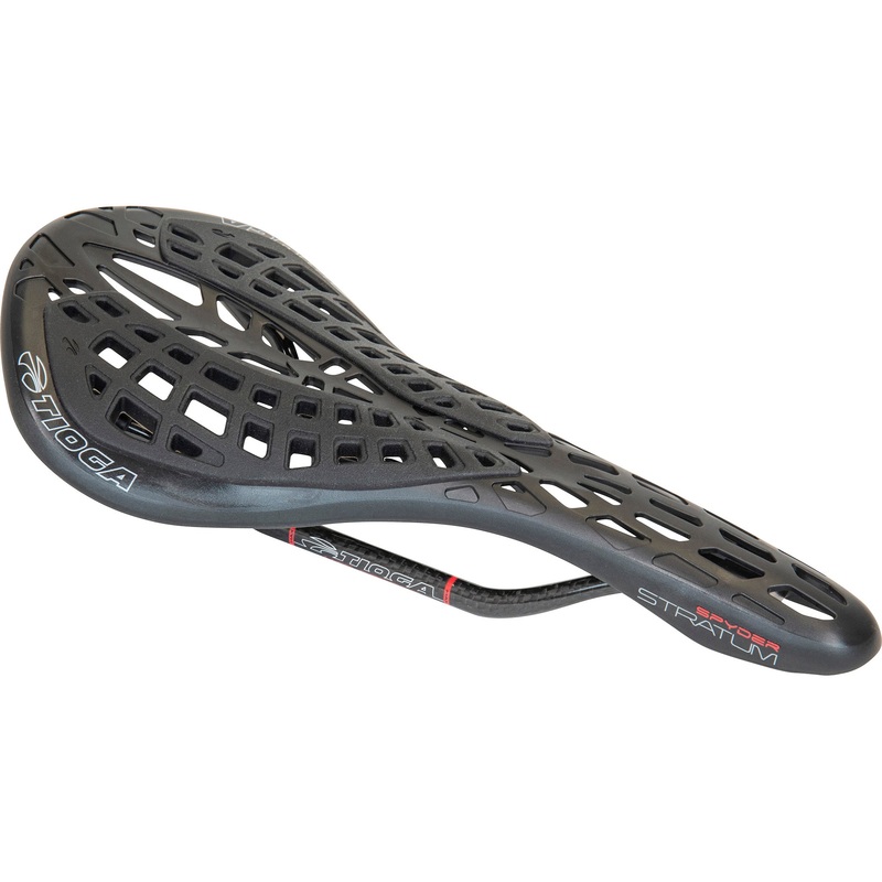 Spyder Stratum Saddle HTS Carbon Rail – Black
