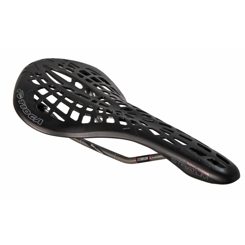 Spyder Stratum Saddle Titanium Rail – Black