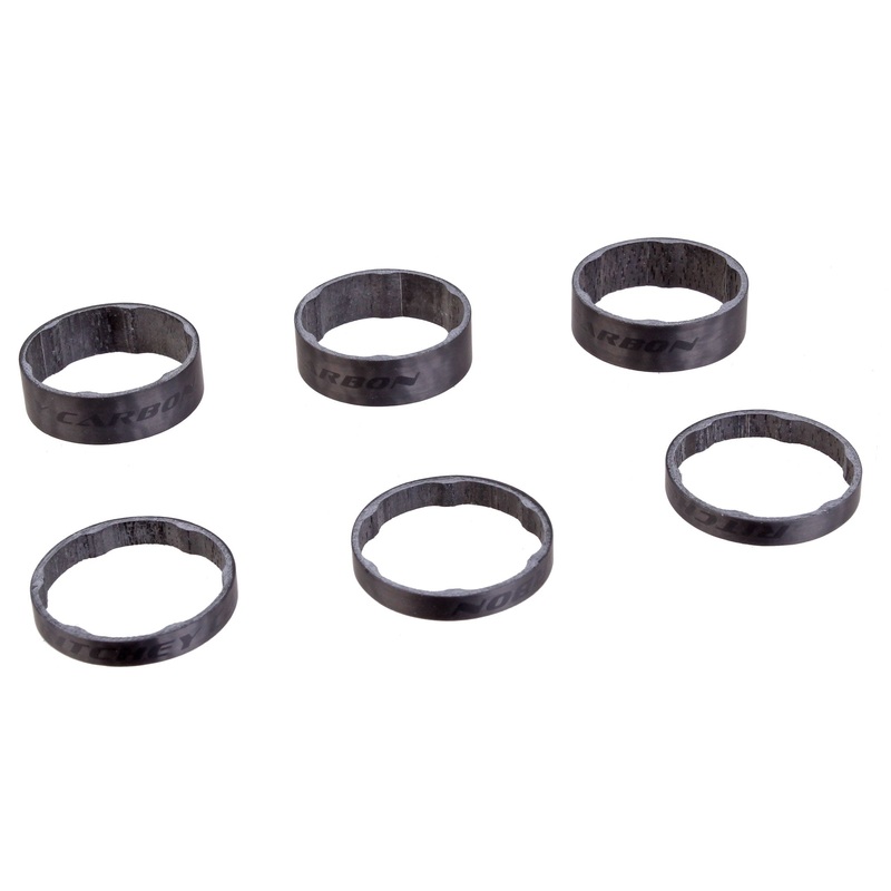 WCS Headset Stack Spacer – 1-1/8 3x5mm 3x10mm Carbon Matte BLK