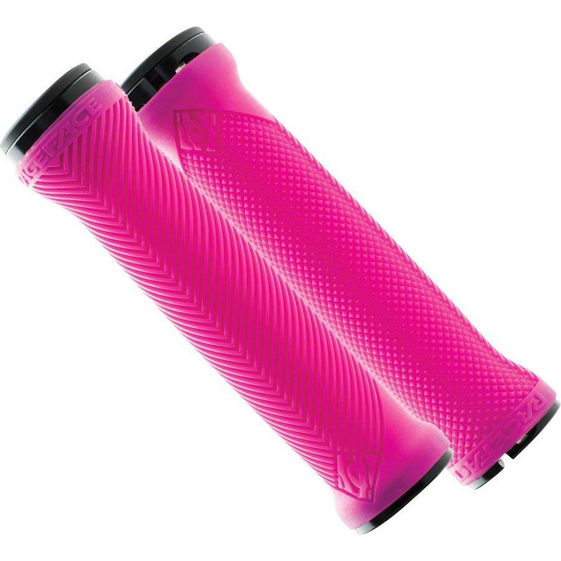 RaceFace Lovehandle Grips – Neon Pink Lock-On
