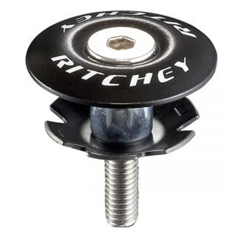 Headset Top Cap With Bolt Comp Black 1-1/4