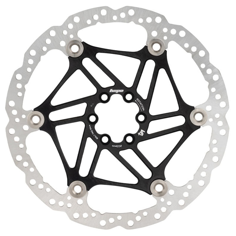 V4 Vented Disc Rotor 6-Bolt Float/Wave 203mm Blk