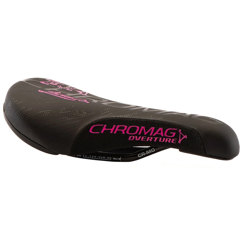 Overture Saddle CrMo Rails – Black/Pink