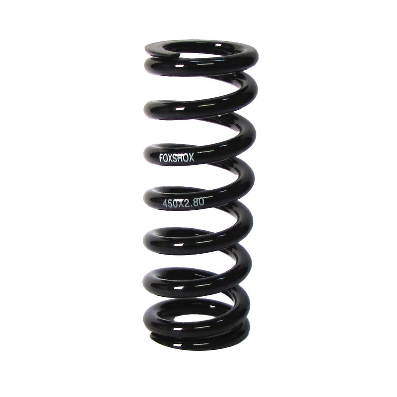 FOX Steel Rear Shock Coil Spring – 400 lb. x 2.8 Spring Travel 5.459 TLG Total Spring Length BLK
