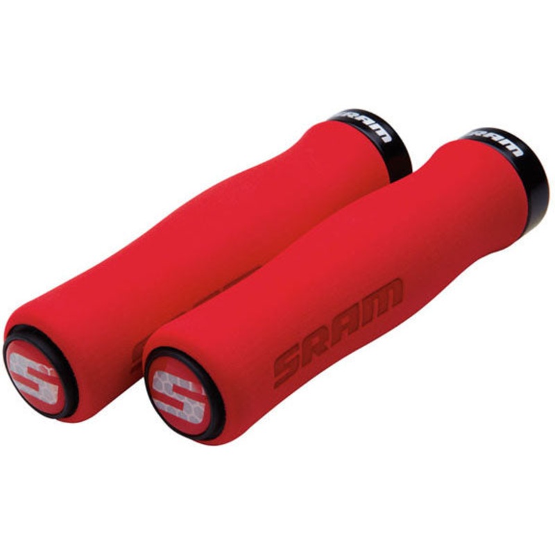 Locking MTB Contour Foam Grip Set Red/Black