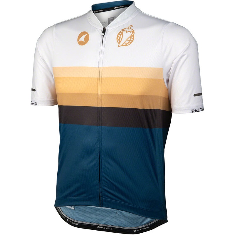 Latitude Mens Jersey – White Navy Blue Black  w/ Stripes Medium