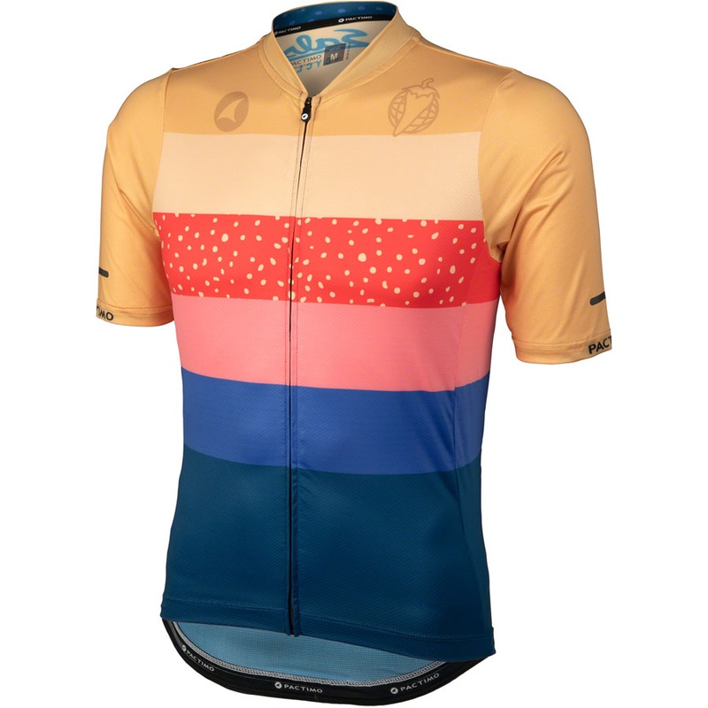 Team Polytone Mens Jersey – Goldenrod Dark Blue w/ Stripes Medium