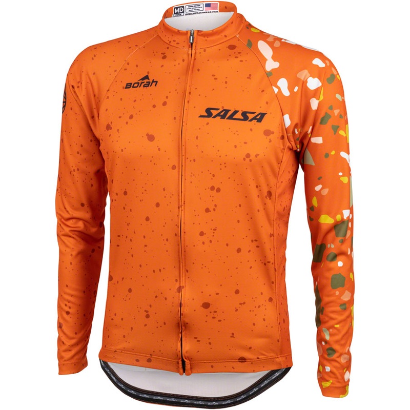 Mens Terrazzo Long Sleeve Jersey – Small Orange