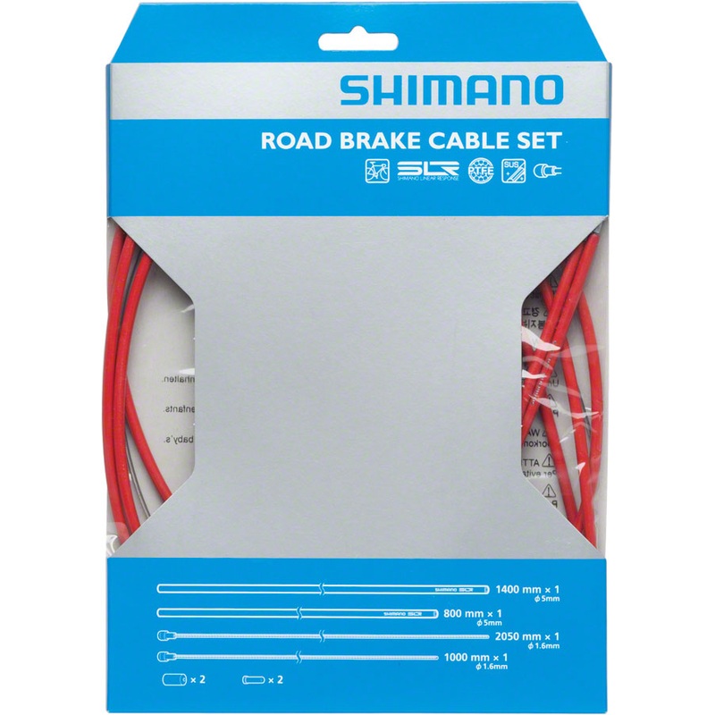 Road PTFE Brake Cable and Housing Set Red