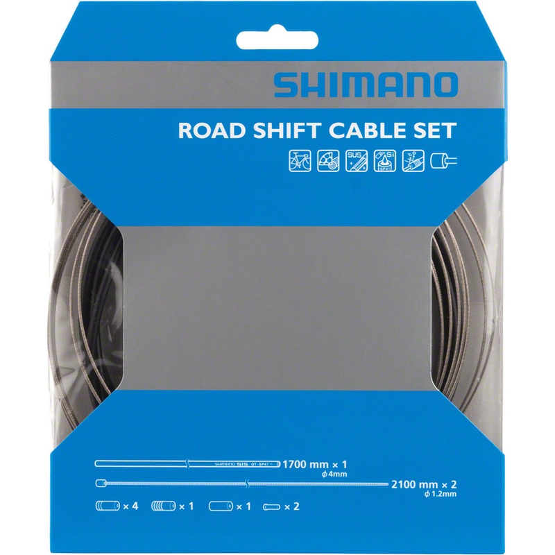 Road Stainless Derailleur Cable and Housing Set Black