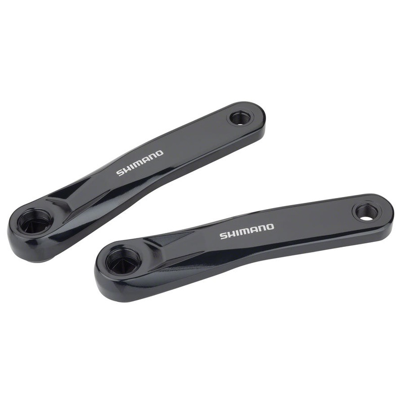 STEPS FC-E5010 Ebike Crank Arm Set – 175mm Square Taper JIS Spindle Interface BLK