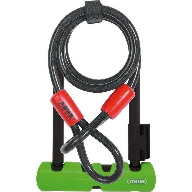 Ultra 410 Bike U-Lock – 3.9 x 7, Keyed, Black, Includes Cobra cable and bracket