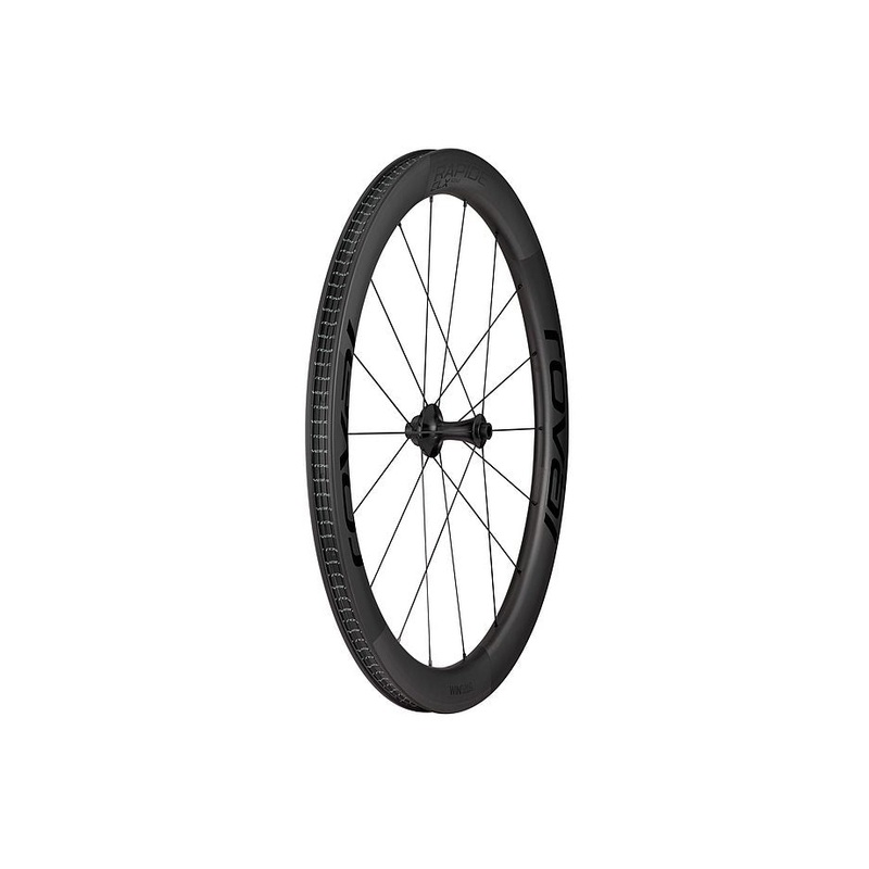 Roval rapide clx front front wheel satin carbon/gloss black 700c