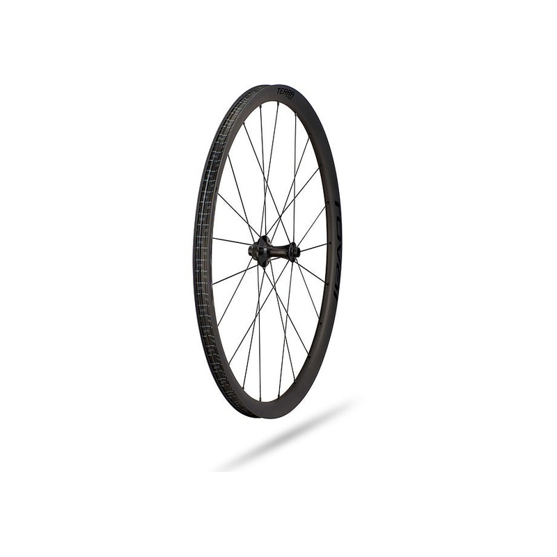 Roval terra clx front front wheel satin carbon/gloss black 700c