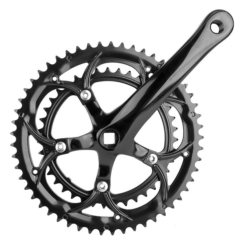 Alloy Double 170×53/39 110 SQR JIS crankset black