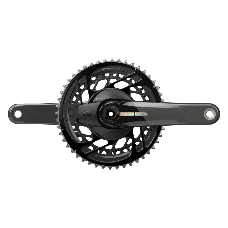 Force D2 2x Power Meter Crankset Speed: 12 Spindle: 28.99mm BCD: Direct Mount 50/37 DUB 165mm Black Road Disc