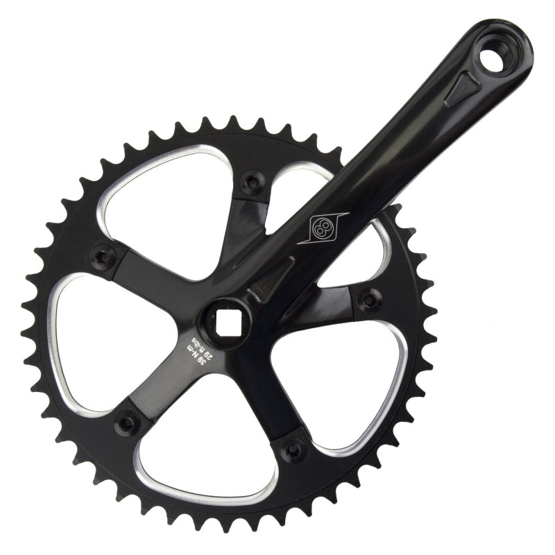 Track/SS 165×46 103mm JIS Square Taper crankset black/black
