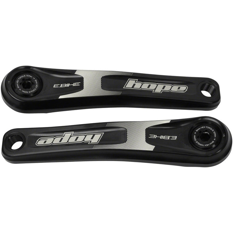 Ebike Crank Arm Set – 155mm ISIS Standard Offset Black