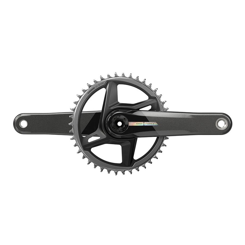 Force D2 1x Wide Crankset Speed: 12 Spindle: 28.99mm BCD: Direct Mount 40 DUB 177.5mm Black Road Disc