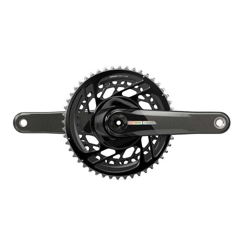 Force D2 2x Crankset Speed: 12 Spindle: 28.99mm BCD: Direct Mount 48/35 DUB 177.5mm Black Road Disc