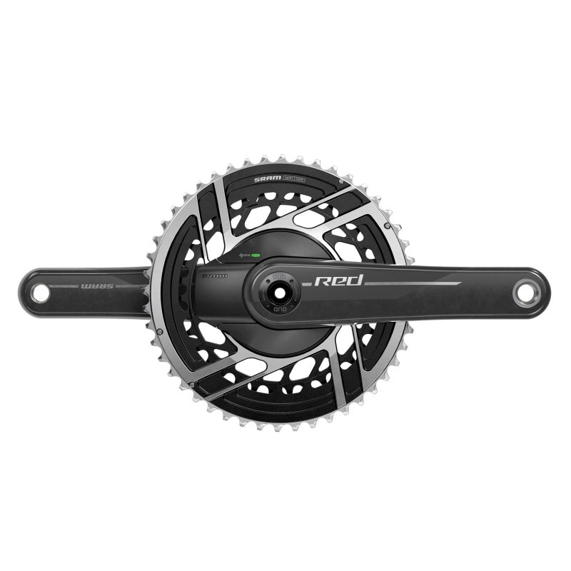 RED AXS Power Meter Crankset – 165mm 2x 12-Speed 48/35t 8-Bolt Direct Mount DUB Spindle Interface Natural Carbon E1