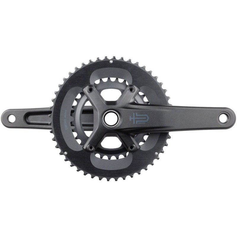 Sword 2x Crankset – 165mm 10-Speed 48/31t 110 Asym BCD  24mm Spindle BLK