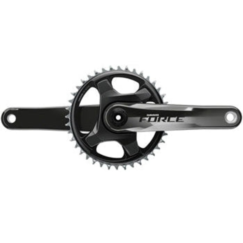 Force 1 AXS Bicycle Crankset – 165mm, 12-Speed, 40t, 8-Bolt Direct Mount, DUB Spindle Interface, Gloss Natural Carbon, D1