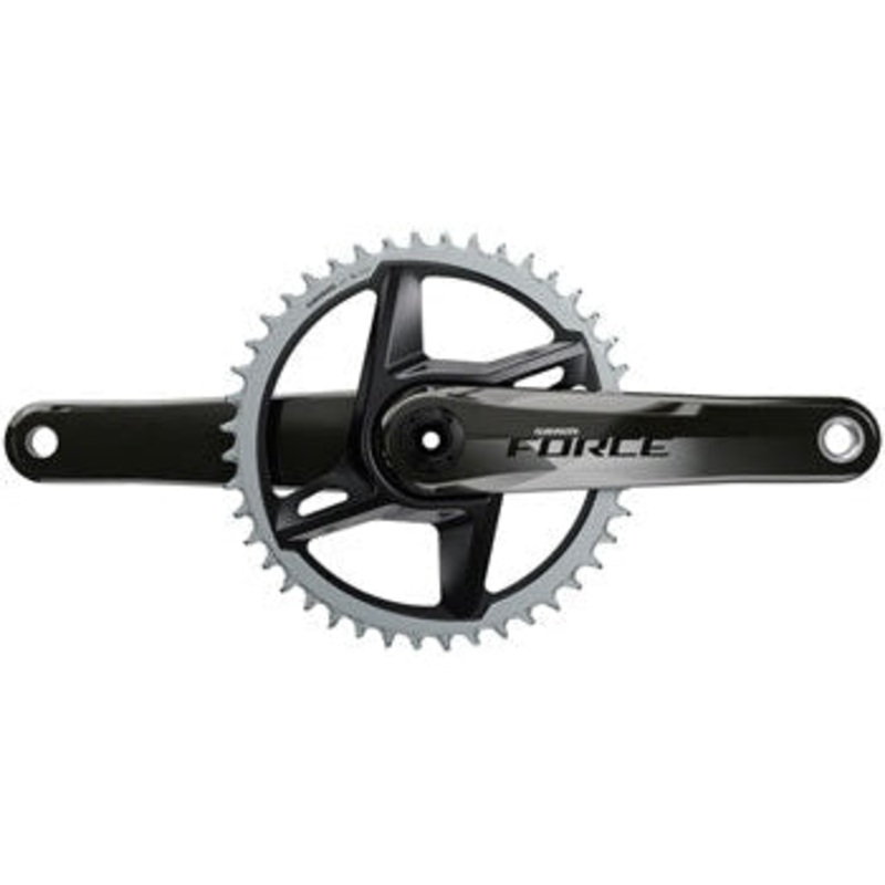 Force 1 AXS Bicycle Crankset – 170mm, 12-Speed, 46t, 8-Bolt Direct Mount, DUB Spindle Interface, Gloss Natural Carbon, D1