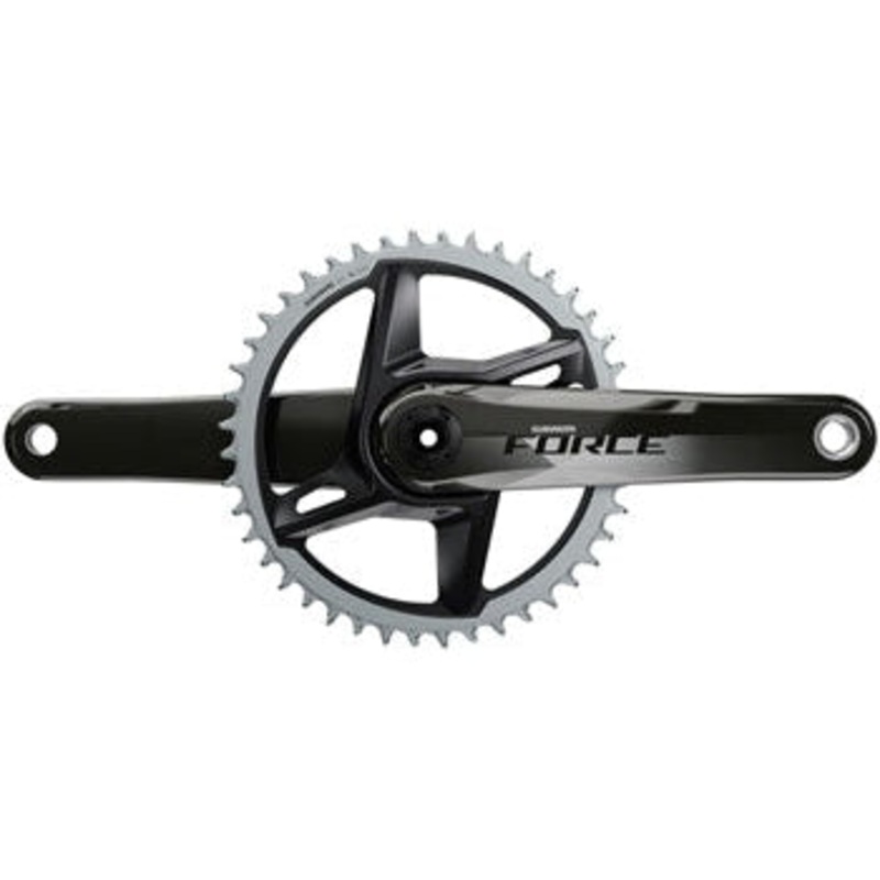 Force 1 AXS Wide Bicycle Crankset – 165mm, 12-Speed, 40t, 8-Bolt Direct Mount, DUB Spindle Interface, Gloss Natural Carbon, D1