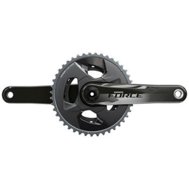 Force AXS Bicycle Crankset – 175mm, 12-Speed, 46/33t, 107 BCD, DUB Spindle Interface, Gloss Carbon, D1
