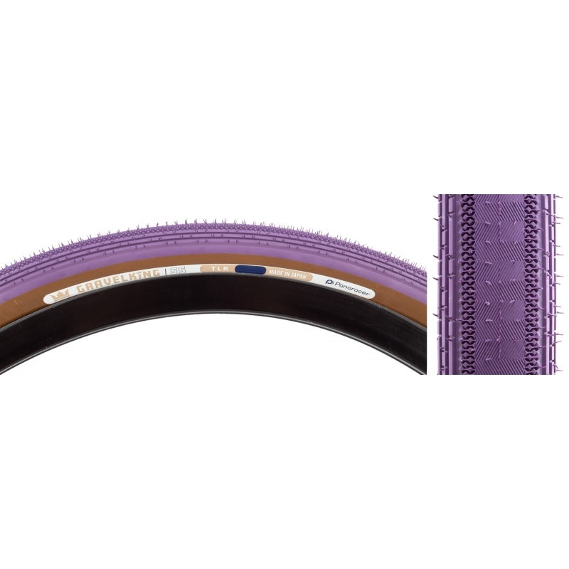 GravelKing SS Tire – 700 x 40 Tubeless Folding Purple/Brown