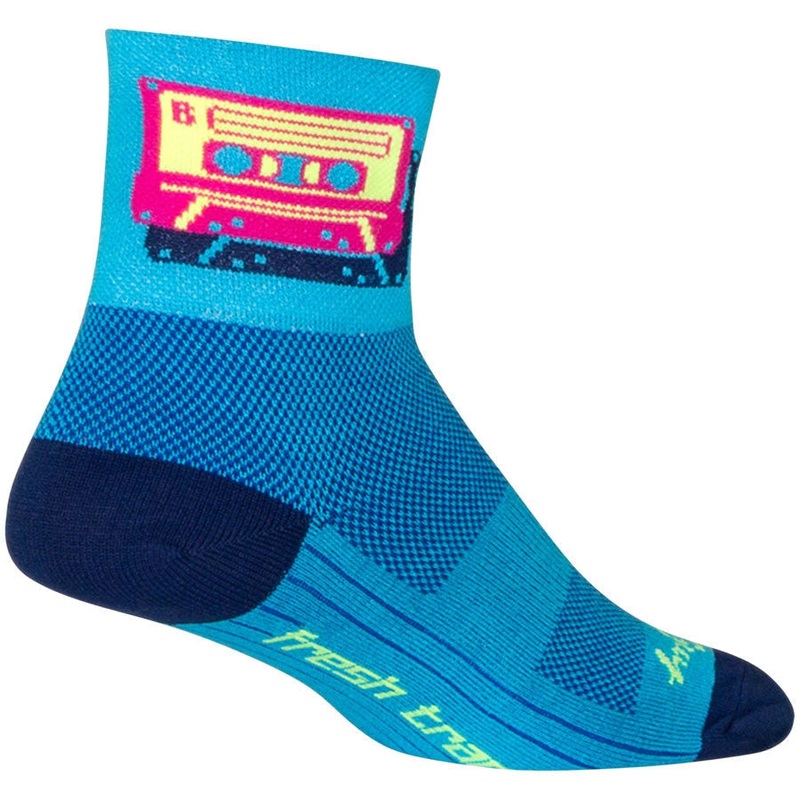 Classic Mixtape Bike Socks – Blue
