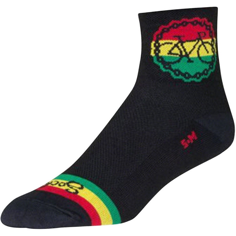 Classic Rasta Ride Bike Socks – Black
