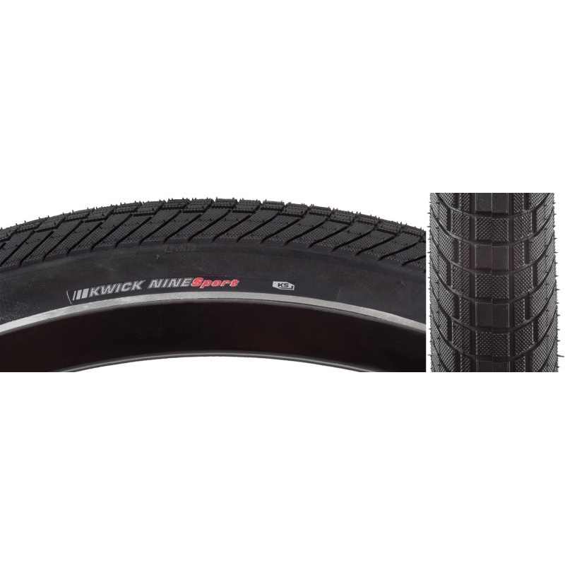 Kwick Nine Tire – 29 x 2 Clincher Wire Black/Reflective 60tpi KS