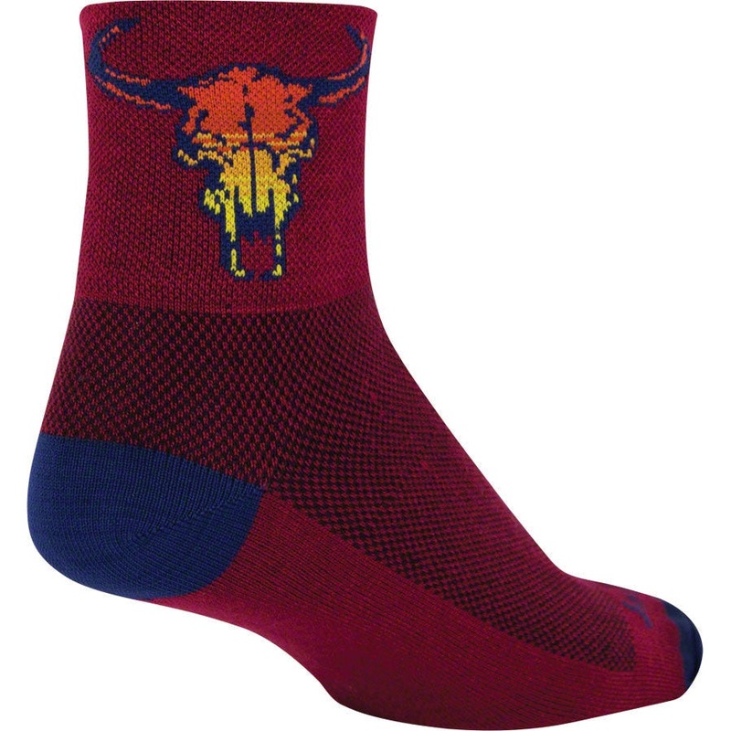 Classic Desert Skull Bike Socks – Red