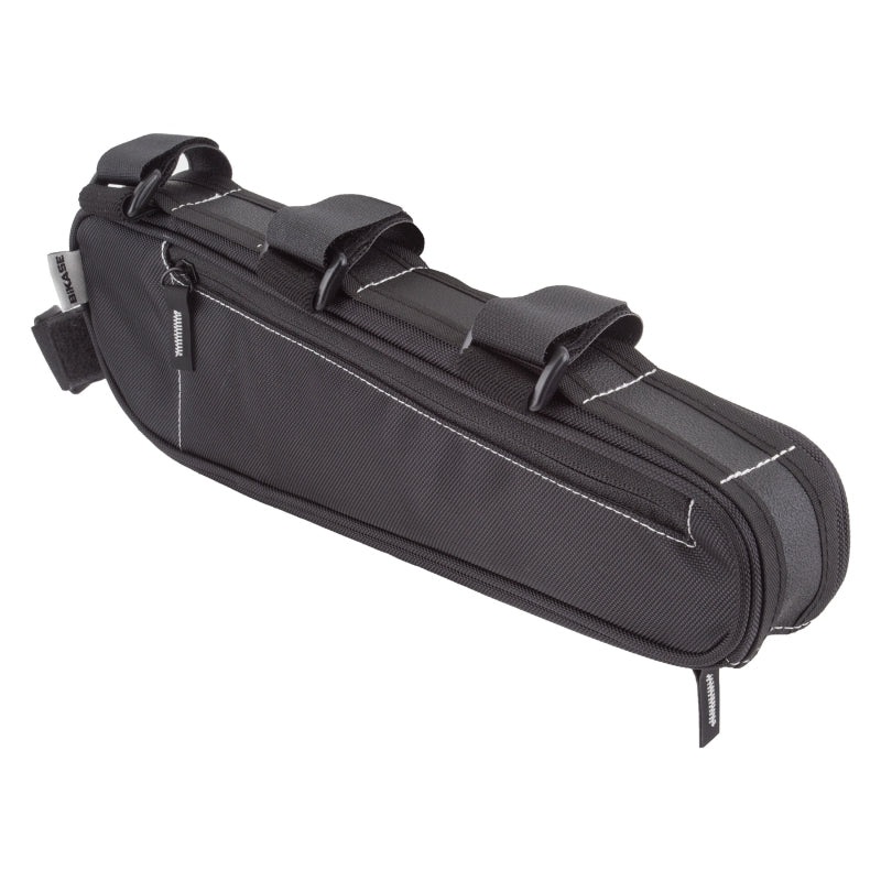 Long John Frame Bag Velcro Straps 13.5x4x1.5` 70 c.i. Black