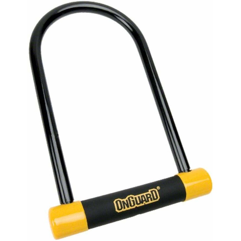 BullDog Series U-Lock – 5 x 9, Keyed, Black/Yellow, Includes bracket