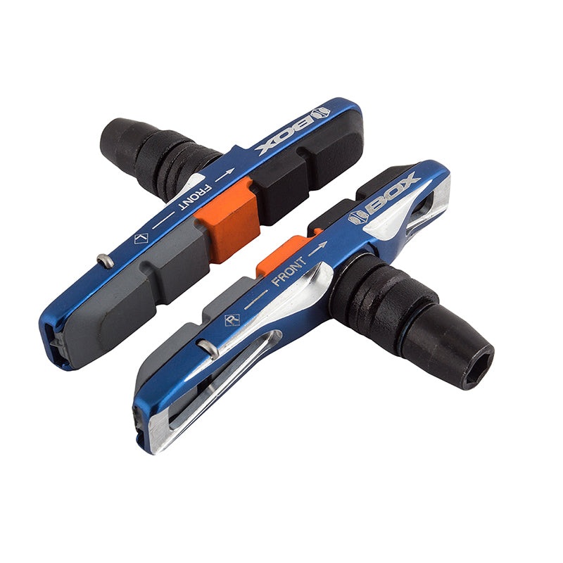 Box One Brake Shoes 1 Pair 70mm Triple Black/Orange/Grey Blue Offset
