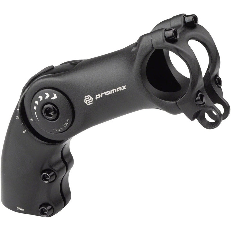 MA-504L 31.8mm Length 100mm Adjustable Threadless w/Light Mount Black
