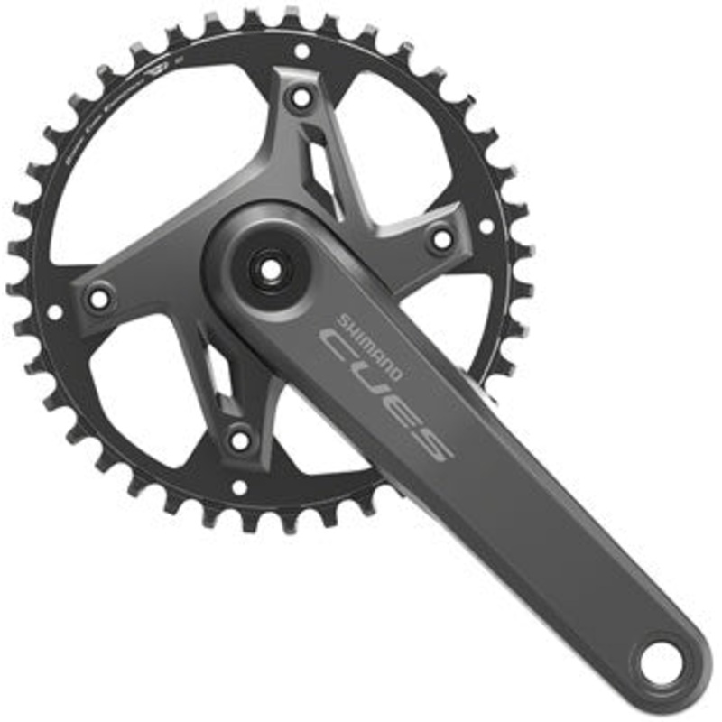 CUES FC-U6000-1 Crankset – 170mm 9/10/11-Speed 40t Asymmetric 110 BCD Hollowtech II BLK