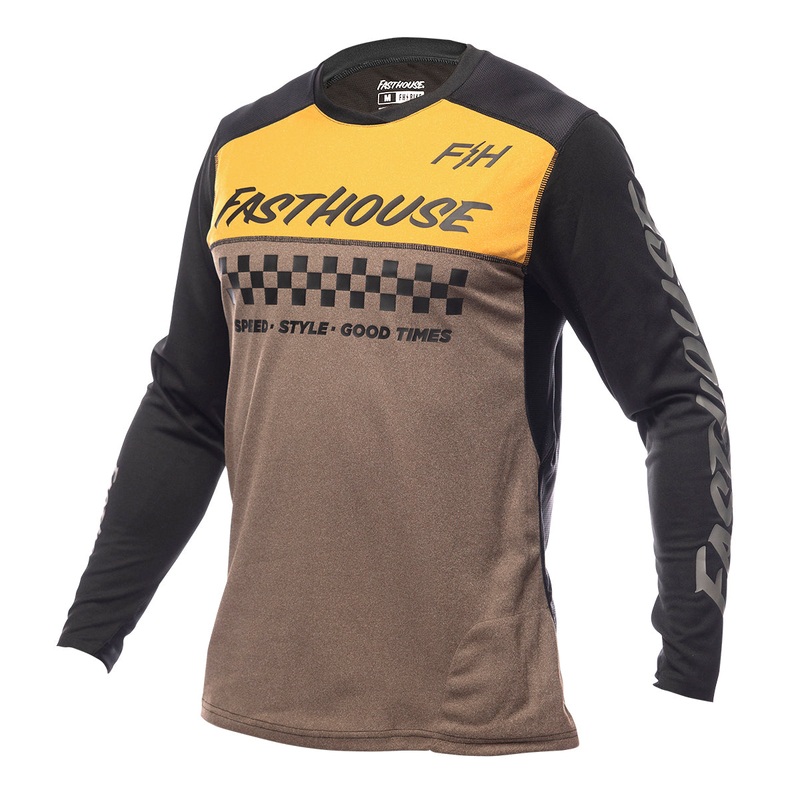 Alloy Mesa LS Jersey – Heather Gold/Brown