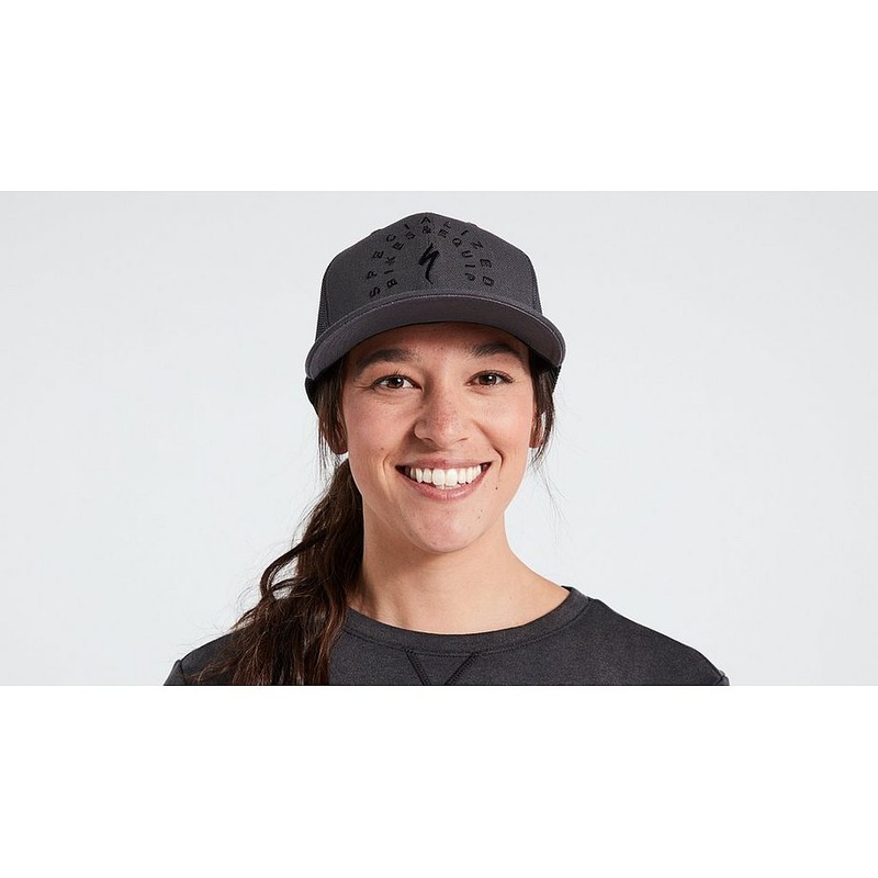 new era stoke trucker hat charcoal one size