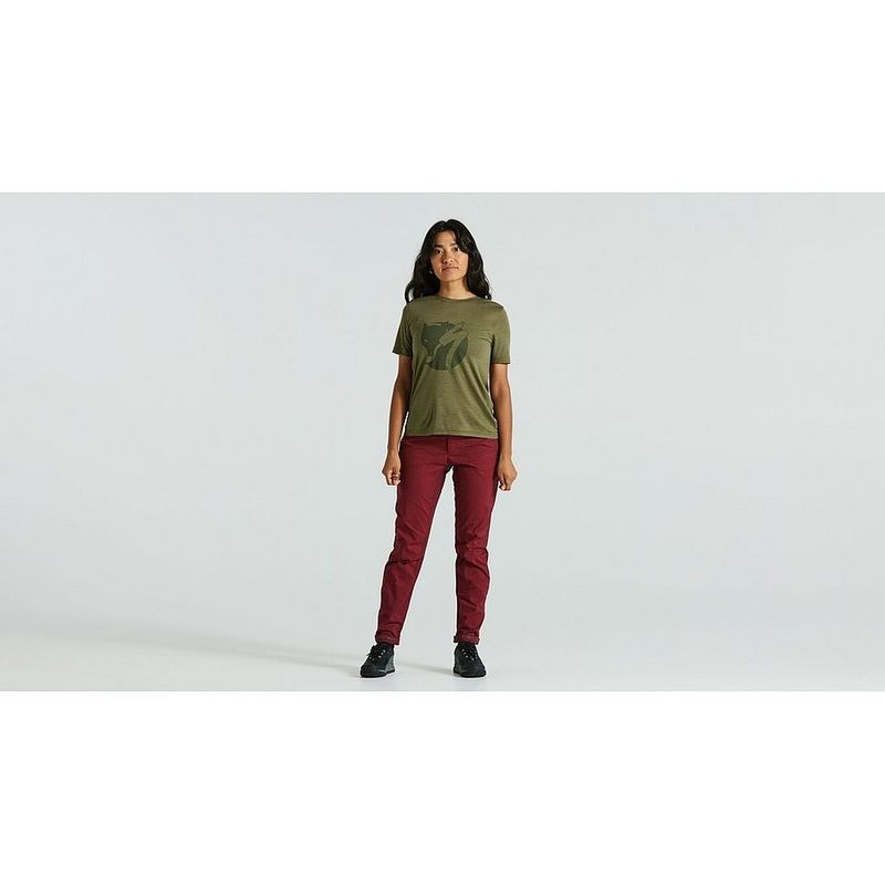 s/f riders hybrid trouser wmn pant bordeaux red 8