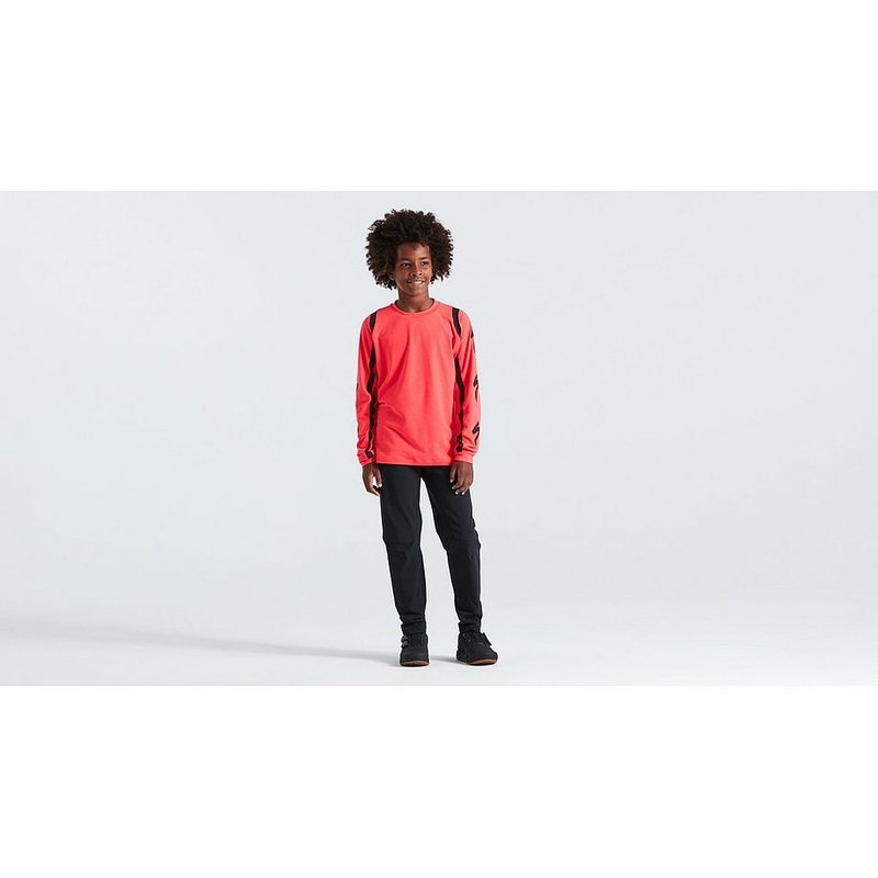 trail jersey ls yth imperial red l