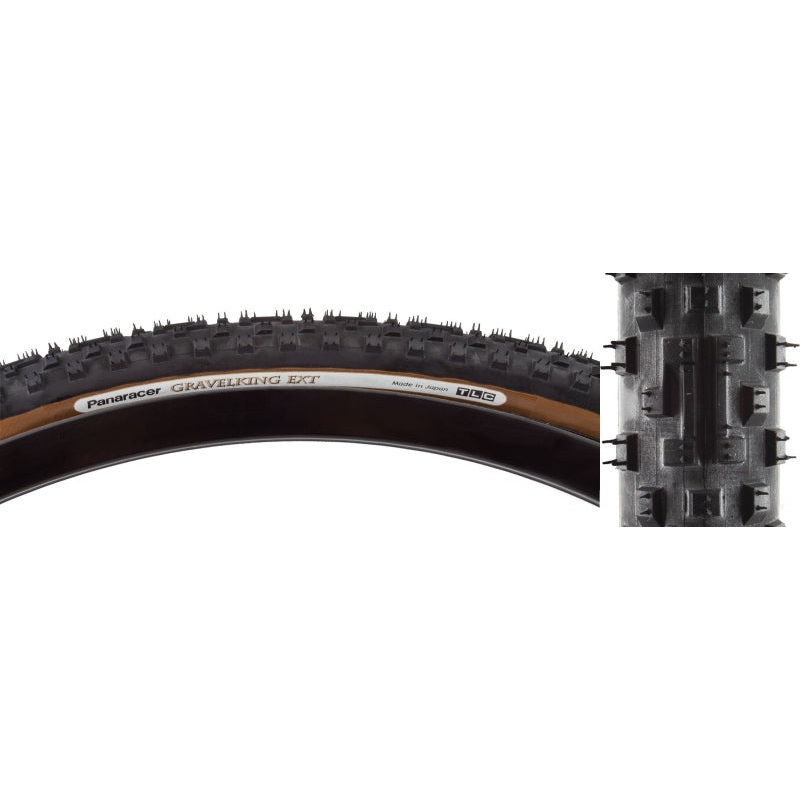 GravelKing EXT Tire – 700 x 35 Tubeless Folding Black/Brown