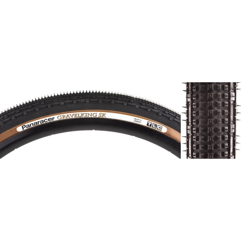 GravelKing SK Tire – 650b x 54 / 27.5 x 2.10 Tubeless Folding BLK/Brown