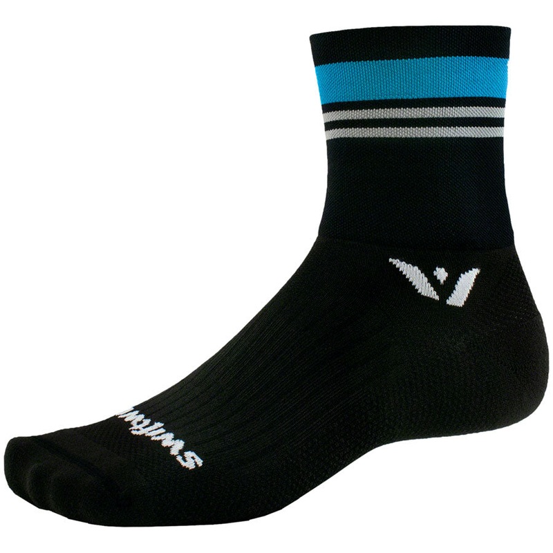 Aspire Four Stripe Socks – 4 Aqua Gray X-Large