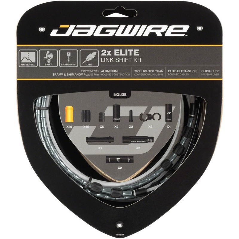 2x Elite Link Shift Cable Kit SRAM/Shimano Polished Ultra-Slick Cables