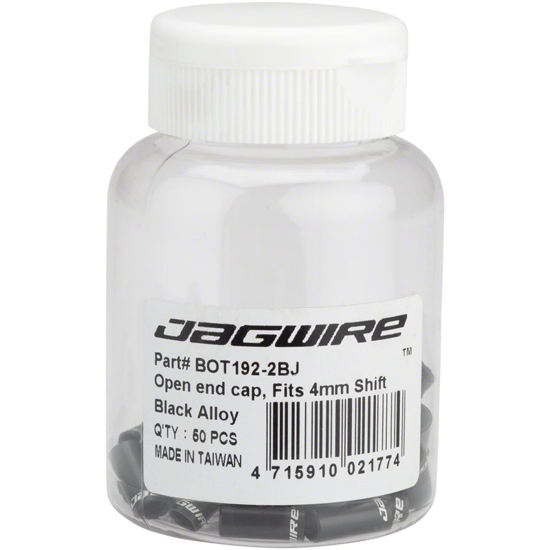 4mm Sealed Alloy End Caps Bottle of 50 Black